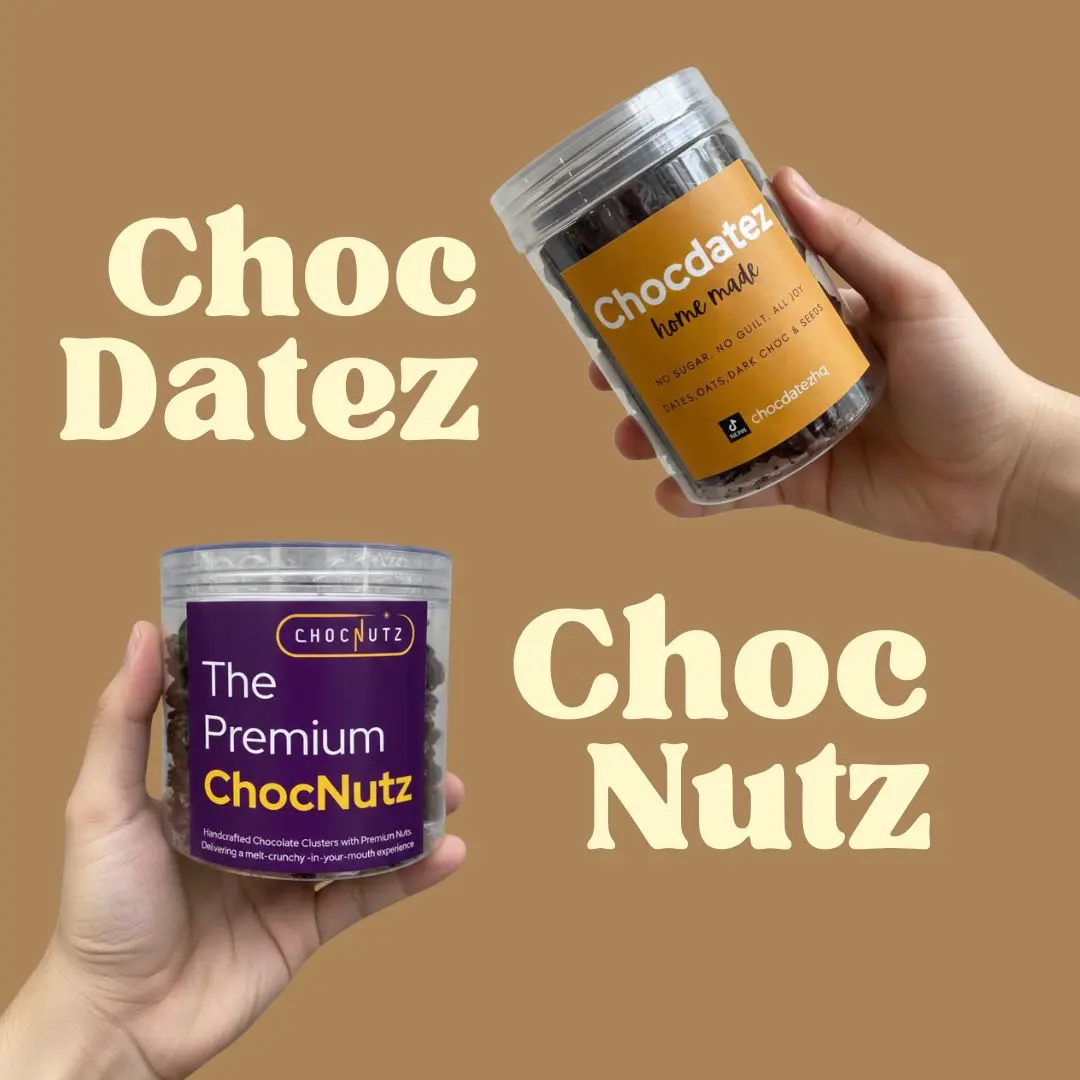 COMBO = CHOCDATEZ + CHOCNUTZ | HEALHTY SNACK | SUGAR FREE | PREMIUM SNACKS Dark Chocolate