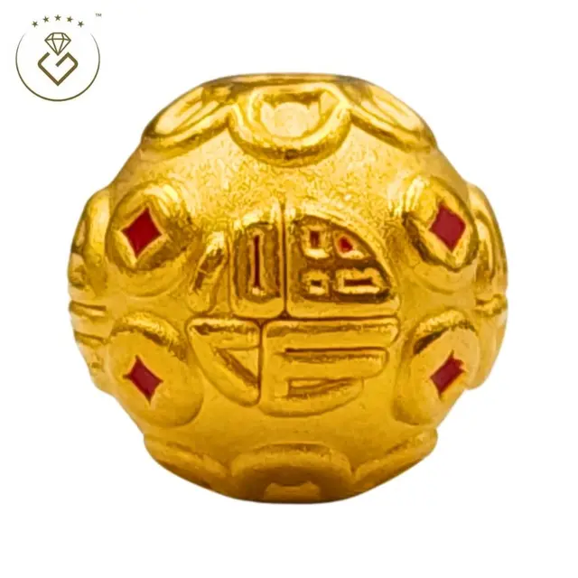 Charm emas 916 rekaan lambang zodiak