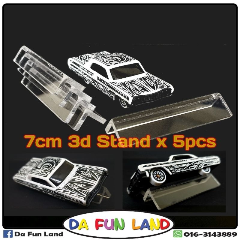 💥 7cm Acrylic 3D Stand - 5pcs per Bundle for Die-Cast Cars 💥