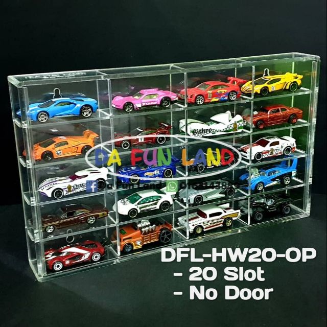 🚗 DFL-HW20-OP 🚗 DISPLAY RACK 20 SLOT (NO DOOR) for HOT WHEELS or TAKARA TOMY or MATCHBOX or TOMICA