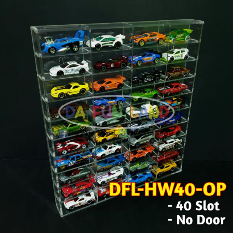 🚗 DFL- HW40-OP 🚗 DISPLAY RACK 40 SLOT (NO DOOR) for HOT WHEELS or TAKARA TOMY or MATCHBOX or TOMICA