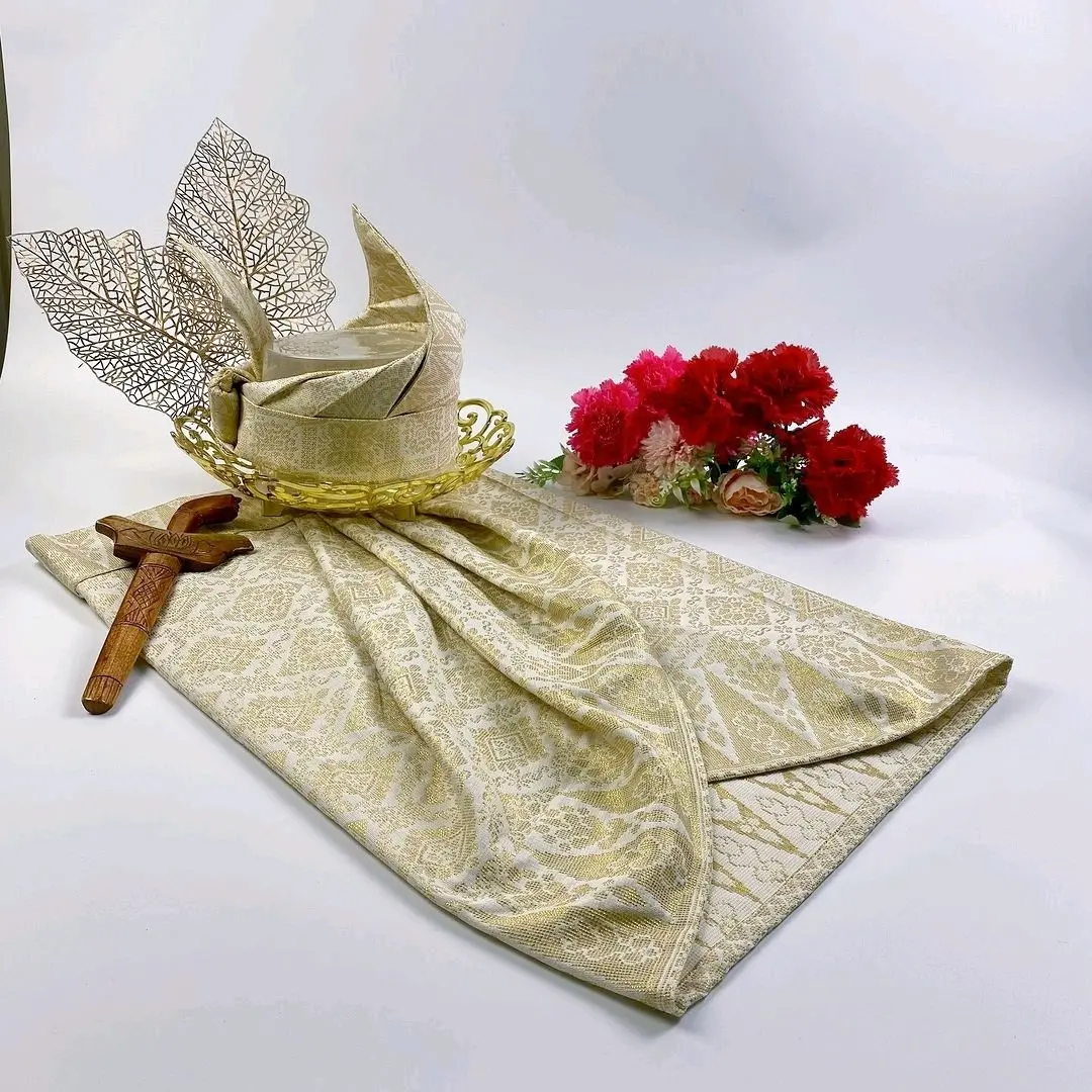 Set Tanjak Naga Berlabuh + Sampin Instant Andika Songket Bunga Penuh