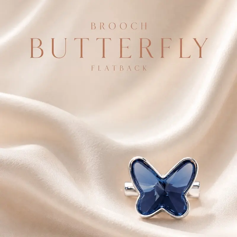 WIrdora Brooch Butterfly Flatback Kerongsang