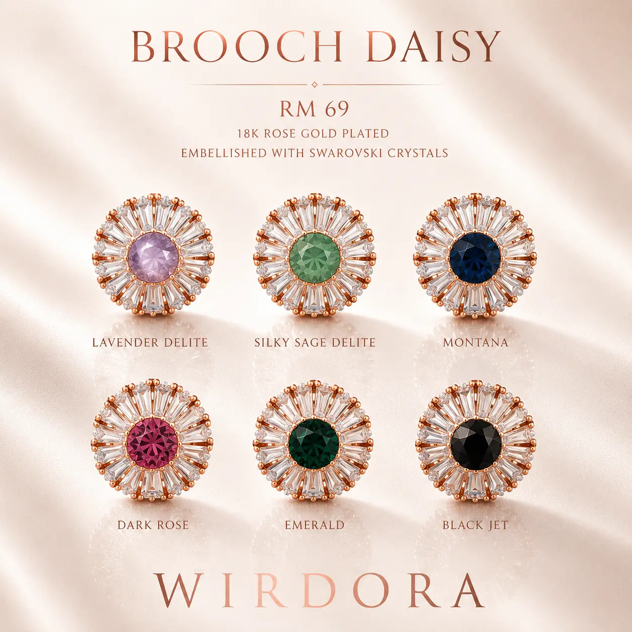 Widora Brooch Daisy Kerongsang Bahu Muslimah